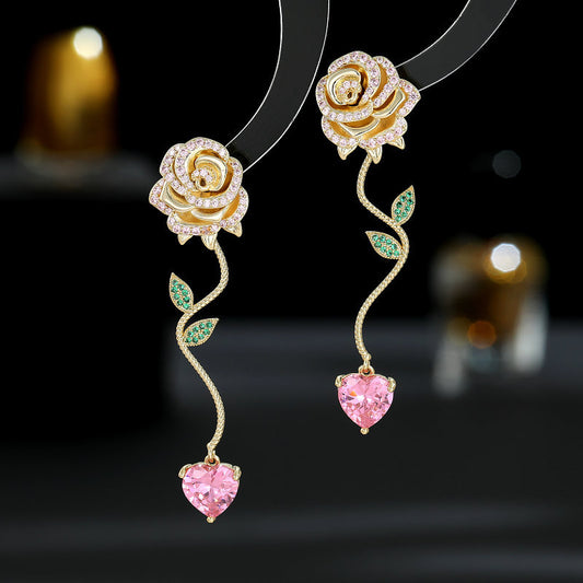 Rose Danggling Earrings