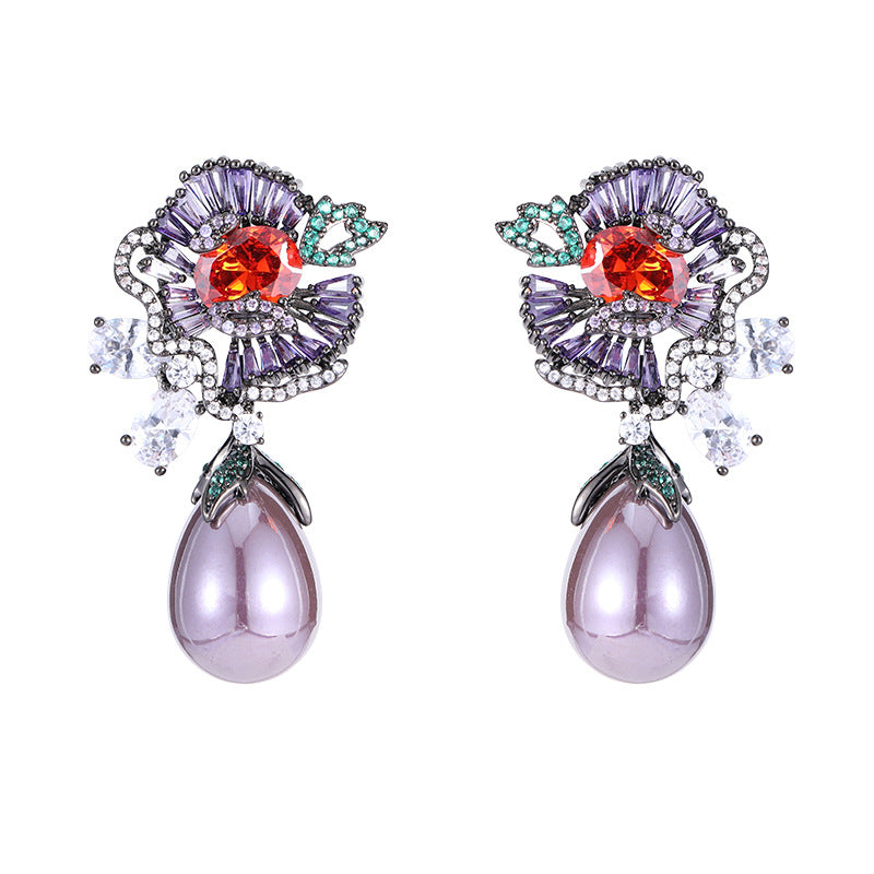 Flower Pearl Earrings