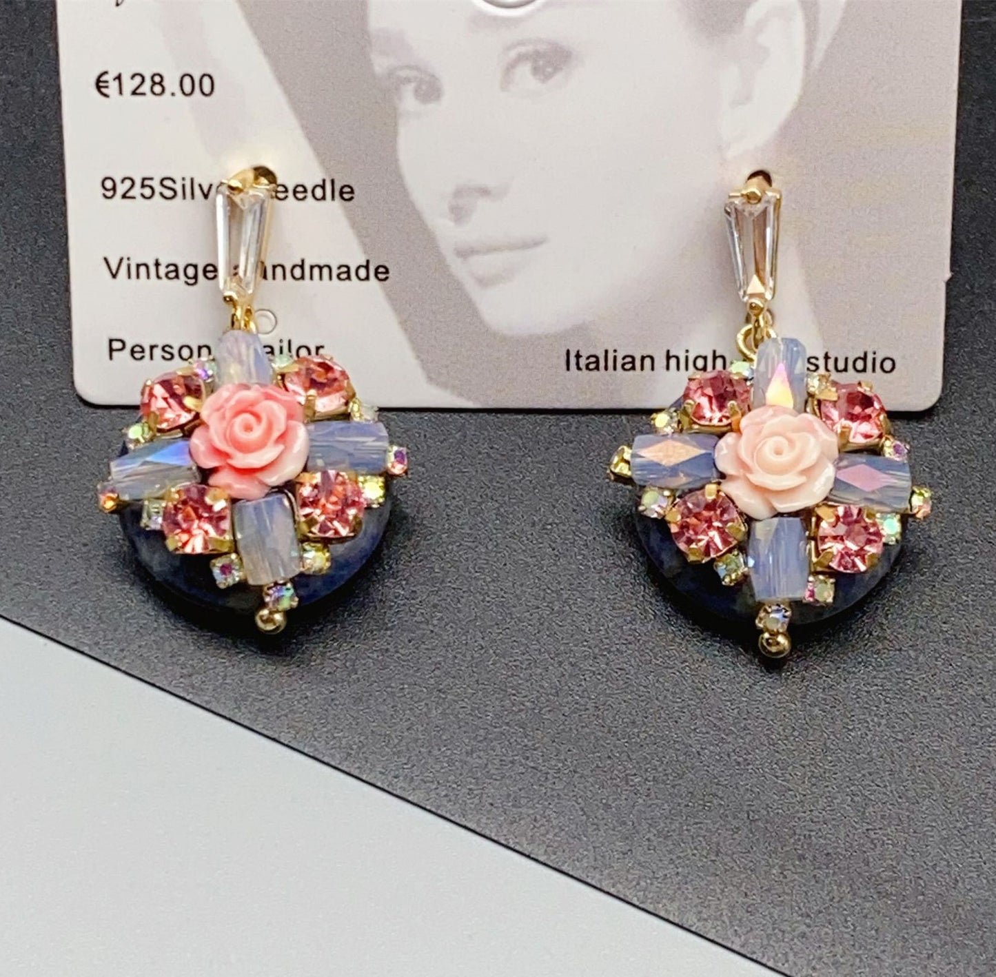 Handmade Floral Dangling Earrings