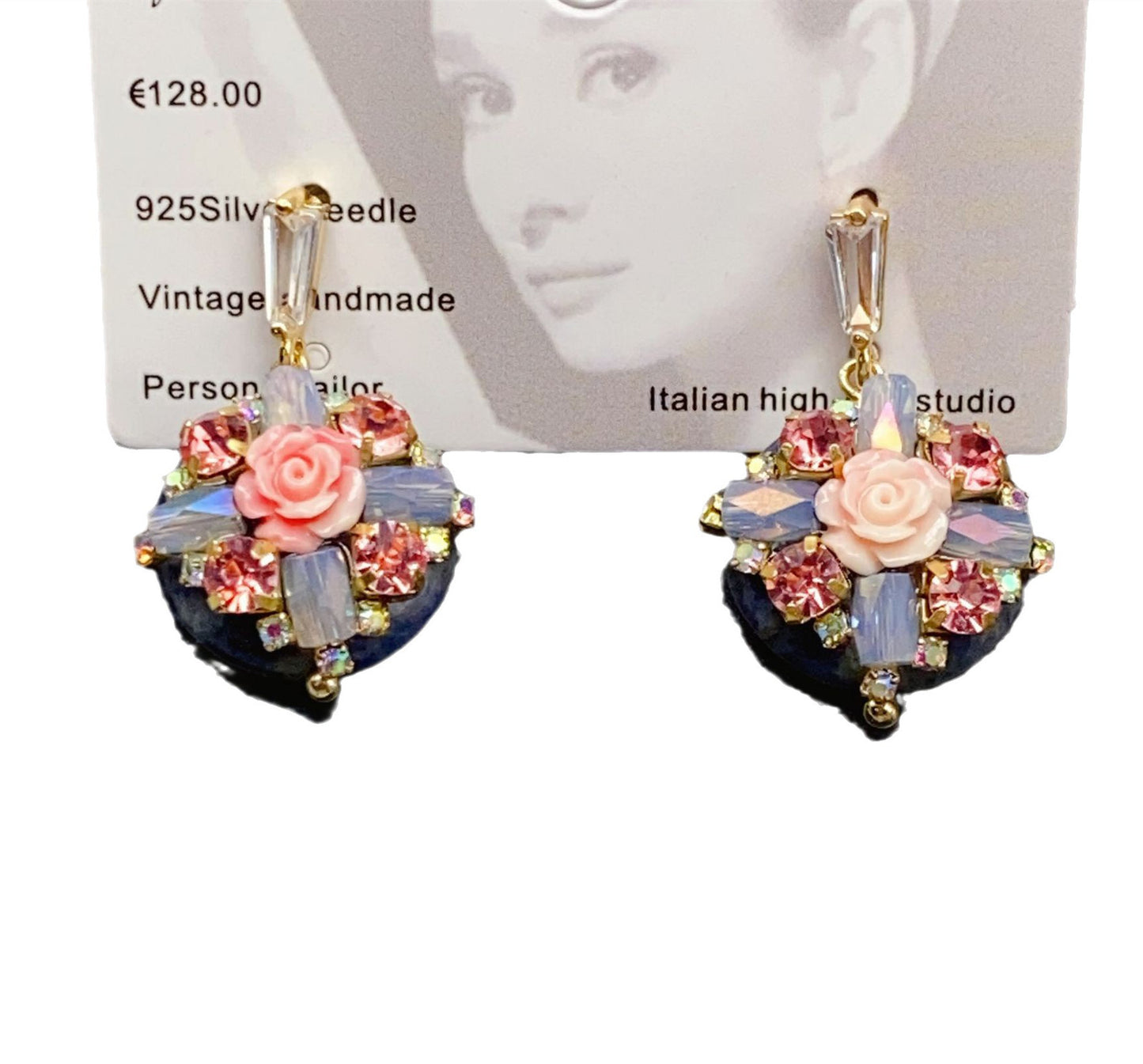 Handmade Floral Dangling Earrings