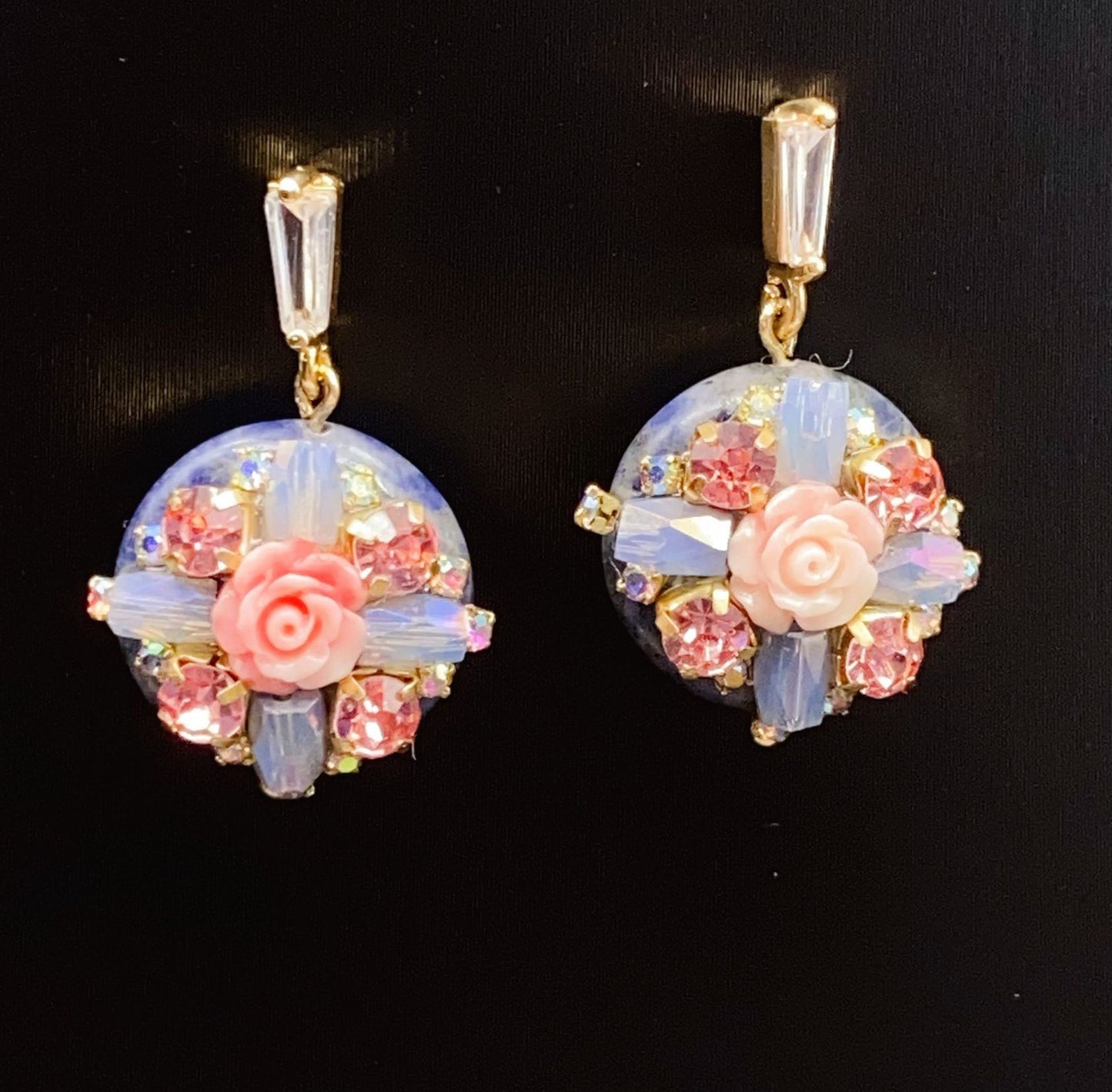 Handmade Floral Dangling Earrings